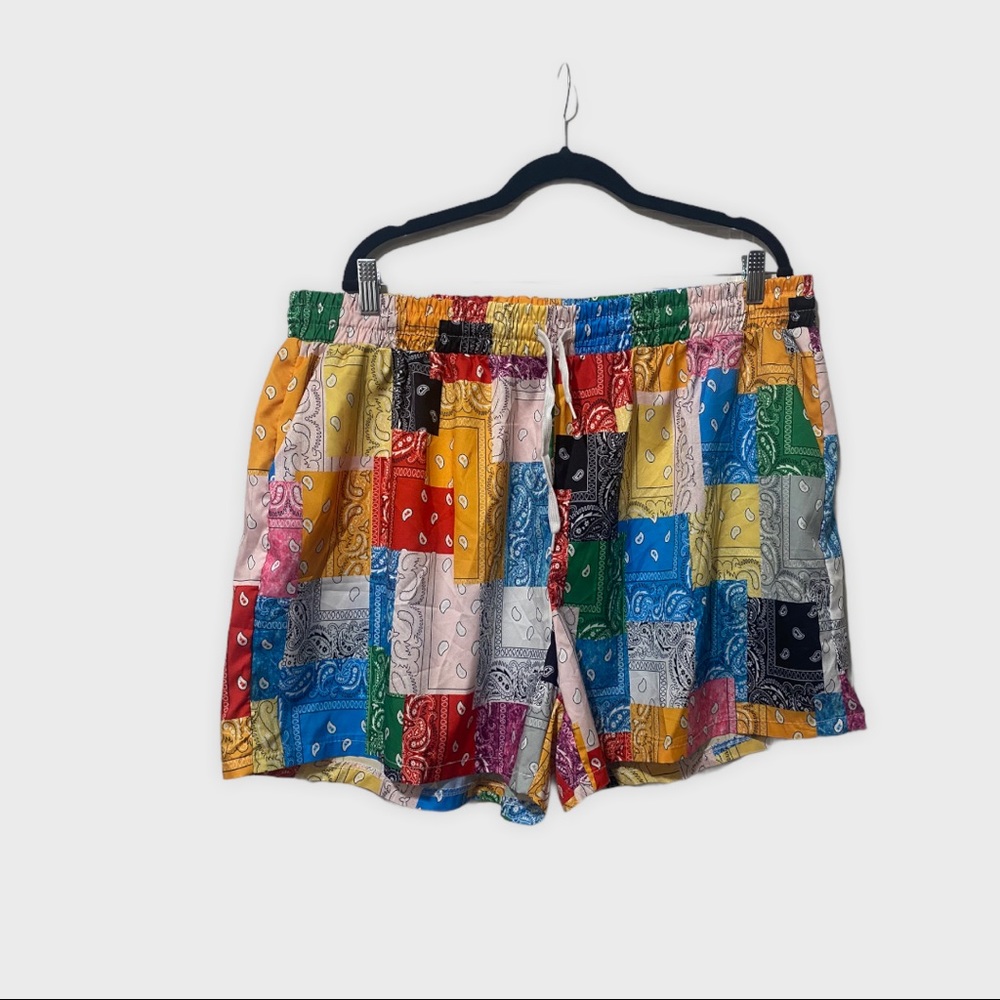 Plus size patchwork & paisley shorts 
Size 20